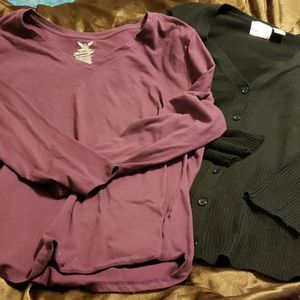 3xxx sweater and long sleeved tee shirt